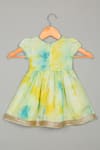 Shop_Saka Designs_Blue Georgette, Rayon Sequins Tie-dye Angarkha Set With Palazzo_Online_at_Aza_Fashions