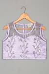 Saka Designs_Purple Net, Satin Sequins Embroidered Lehenga Set_Online_at_Aza_Fashions