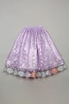 Saka Designs_Purple Net, Satin Sequins Embroidered Lehenga Set_at_Aza_Fashions