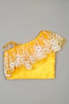 Saka Designs Yellow Net, Satin Sequins, Embroidery Lehenga Set at Aza Fashions Saka Designs_Yellow Net, Satin Sequins, Embroidery Lehenga Set_at_Aza_Fashions