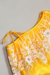 Shop Saka Designs Yellow Net, Satin Sequins, Embroidery Lehenga Set Shop_Saka Designs_Yellow Net, Satin Sequins, Embroidery Lehenga Set