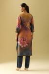 Shop_Samyukta Singhania_Multi Color Viscose, Silk Sequins, Beads Bloom Print Kurta Set With Dupatta _at_Aza_Fashions
