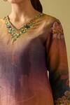 Shop_Samyukta Singhania_Multi Color Viscose, Silk Sequins, Beads Bloom Print Kurta Set With Dupatta _Online_at_Aza_Fashions