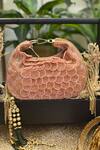 Buy_Soniya G_Rose Gold Beads Embellished Clutch_at_Aza_Fashions