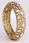 Buy_Zevar By Geeta_Gold Plated Diamonds, Stones Kundan Polki Embellished Bangles Set _Online_at_Aza_Fashions