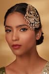 Zevar By Geeta_Red Gold Two Tone Kundan Passa _Online_at_Aza_Fashions