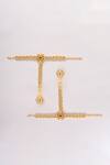 Buy_Zevar By Geeta_Gold Plated Kundan Polki Haathphool Set _at_Aza_Fashions