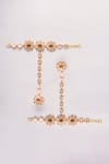 Buy_Zevar By Geeta_Gold Plated Pearls, Stones Kundan Polki Studded Haathphool Set _at_Aza_Fashions