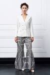 Buy_Kay Kay_Off White Mohair, Modal Sequins, Beads Embellished Pant Set _at_Aza_Fashions
