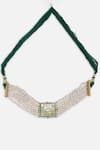 Buy_Dugran By Dugristyle_Cream Kundan Pearl Embellished Choker _Online_at_Aza_Fashions