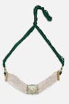 Shop_Dugran By Dugristyle_Cream Kundan Pearl Embellished Choker _at_Aza_Fashions
