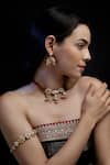 Buy_Dugran By Dugristyle_Gold Plated Kundan Embellished Choker _at_Aza_Fashions