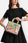 Buy Payal Singhal Accessories Pink Peacock Print Box Satchel Online Buy_Payal Singhal Accessories_Pink Peacock Print Box Satchel_Online
