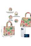 Shop Payal Singhal Accessories Pink Peacock Print Box Satchel Online Shop_Payal Singhal Accessories_Pink Peacock Print Box Satchel_Online