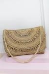 Soho Boho Studio By Aarti Thakur_Gold Beads, Crystals Geometric Embellished Handbag _Online_at_Aza_Fashions