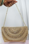 Buy_Soho Boho Studio By Aarti Thakur_Gold Beads, Crystals Geometric Embellished Handbag _Online_at_Aza_Fashions
