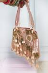 Soho Boho Studio By Aarti Thakur_Pink Beads, Tassels Abstract Embellished Handbag _Online_at_Aza_Fashions