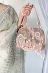 Buy_Soho Boho Studio By Aarti Thakur_Pink Beads, Tassels Abstract Embellished Handbag _at_Aza_Fashions