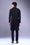 Shop_Aariyana Couture_Black Embroidered Ethnic Placket Kurta _at_Aza_Fashions