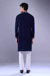 Shop_Aariyana Couture_Blue Embroidered Floral Navy Kurta Set _at_Aza_Fashions