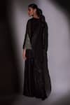 Shop_Ajiesh Oberoi_Black Lurex Crystals, Sequins, Beads Round Neck Embroidered Kurta And Pant Set _at_Aza_Fashions