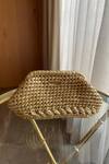 Buy_BIJIT_Gold Knotted Weave Textured Clutch _at_Aza_Fashions