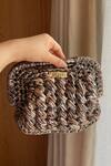 Buy_BIJIT_Black Braided Textured Clutch _Online_at_Aza_Fashions