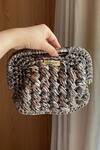 Buy_BIJIT_Black Braided Textured Clutch _at_Aza_Fashions