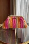 Buy_BIJIT_Multi Color Striped Interlock Knotted Clutch _at_Aza_Fashions