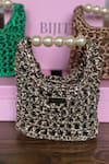 Buy_BIJIT_Black Leopard Skin Handbag With Pearl Handle _at_Aza_Fashions