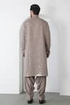Shop_Aham-Vayam_Gray Cotton Embroidery, Mirrors Grey Kurta Patiala Set _at_Aza_Fashions
