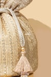 Amyra_Gold Sequins, Embroidery Potli Bag _Online_at_Aza_Fashions