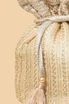 Buy_Amyra_Gold Sequins, Embroidery Potli Bag _Online_at_Aza_Fashions