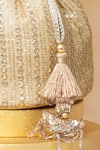 Amyra_Gold Sequins, Embroidery Potli Bag _at_Aza_Fashions