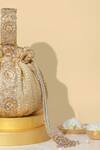 Buy_Amyra_Gold Sequins, Zari Embroidered Potli Bag _Online_at_Aza_Fashions