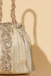 Buy_Amyra_Gold Sequins, Embroidery Bucket Potli Bag _Online_at_Aza_Fashions