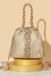 Shop_Amyra_Gold Sequins, Embroidery Bucket Potli Bag _at_Aza_Fashions