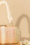 Buy_Amyra_Pink Sequins, Embroidery Pastel Capsule Clutch 