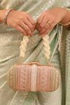 Buy_Amyra_Pink Sequins, Embroidery Pastel Capsule Clutch _at_Aza_Fashions