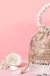 Amyra Gray Embroidery, Pearls, Crystals Floral Organza Brocade Potli Bag Online at Aza Fashions Amyra_Gray Embroidery, Pearls, Crystals Floral Organza Brocade Potli Bag _Online_at_Aza_Fashions