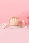 Shop_Amyra_Peach Pearls, Embroidery Floral Round Potli Bag _at_Aza_Fashions