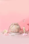 Buy_Amyra_Gray Pearls, Embroidery Floral Round Potli Bag _at_Aza_Fashions