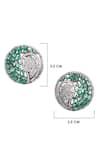 Nayaab By Sonia Silver Plated Crystals, Stones Forest Glow Circular Stud Earrings Online at Aza Fashions Nayaab By Sonia_Silver Plated Crystals, Stones Forest Glow Circular Stud Earrings _Online_at_Aza_Fashions