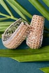 Buy_Nayaab By Sonia_Gold Plated Stones Studded Hoops _Online_at_Aza_Fashions