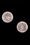Buy_Nayaab By Sonia_Rose Gold Imitation Diamonds Studded Earrings _at_Aza_Fashions