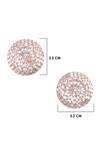 Nayaab By Sonia_Rose Gold Imitation Diamonds Studded Earrings _Online_at_Aza_Fashions