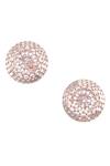 Buy_Nayaab By Sonia_Rose Gold Imitation Diamonds Studded Earrings _Online_at_Aza_Fashions