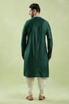 Shop_Arihant Rai Sinha_Green Polyester, Silk Embroidery Blossom Vine Kurta Set _at_Aza_Fashions
