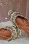 Shop_Moy_Gold Bead Embellished Juttis_Online_at_Aza_Fashions