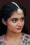 Kanyaadhan By Dhirajaayushi_Multi Color Embroidery, Diamonds Floral Jewellery Set _Online_at_Aza_Fashions